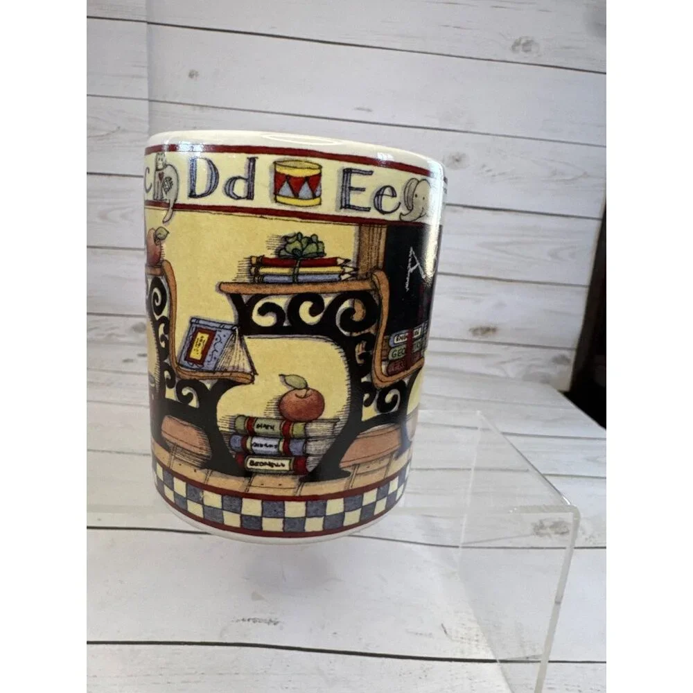 Lang Wise Susan Winget Teacher Mug All Checked Out ABC Coffee‎ Cup